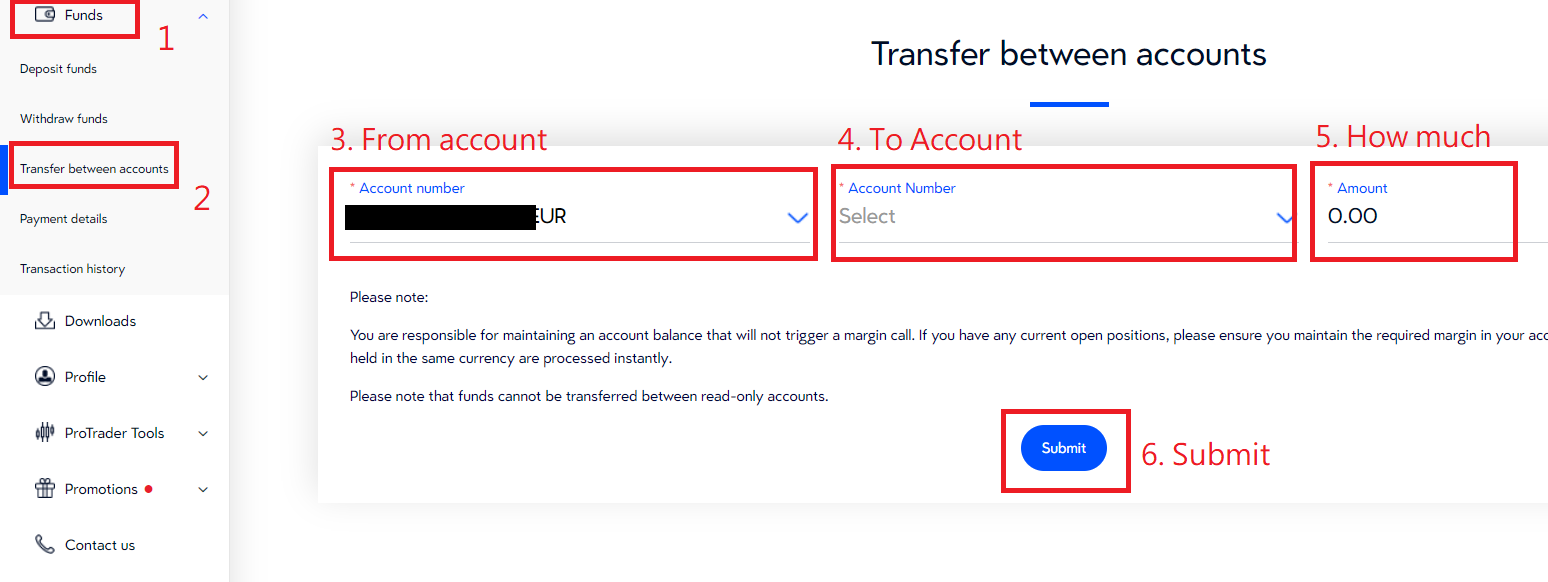 How do I transfer funds between trading accounts? VT Markets Help Centre